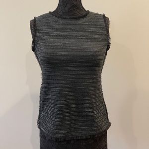 NWT Banana Republic Boucle Tweed Shell Fringe Top